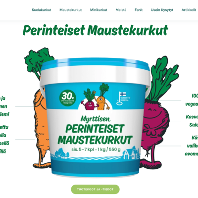 Screenshot of myrttinen kurkut