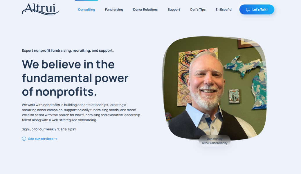 Altrui.org-consultancy and fundraising website