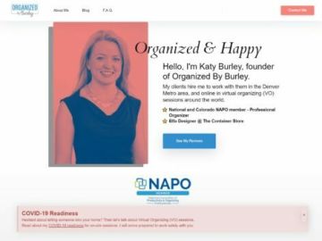 Web Design for Organized by Burley