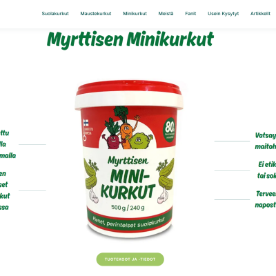 Screenshot of myrttinen kurkut