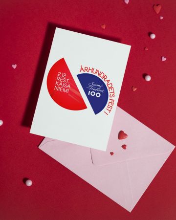 5x7 inch invitational card SAMS arhundradets fest