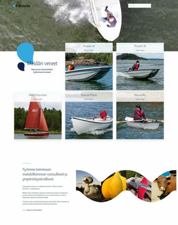 Fibresin boats web site
