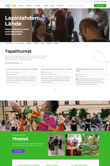 Screenshot of Lapinlahden Lähde website