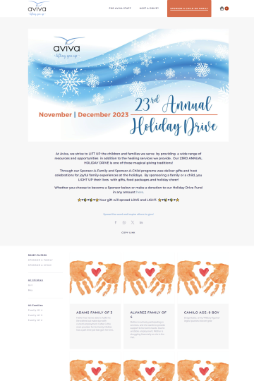Screenshot of website holidays.aviva.com