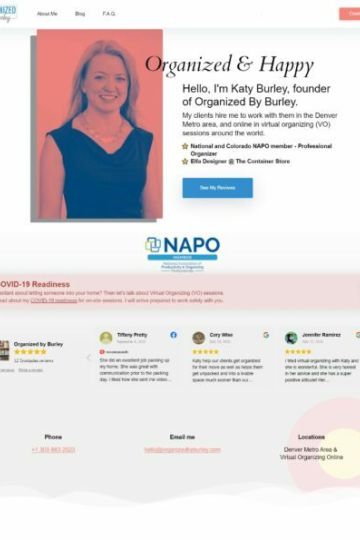 Screenshot of website Organizedbyburley.com