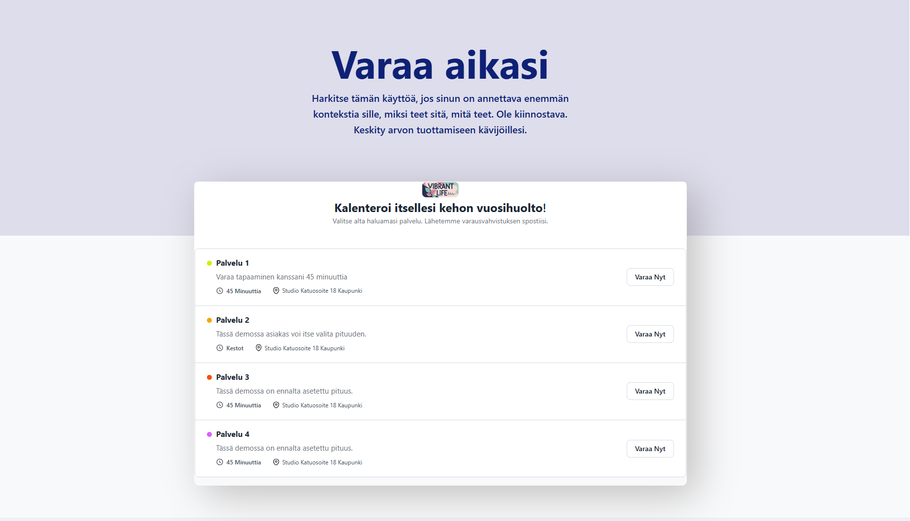 Palveluiden esittely