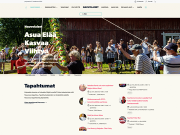 Nauvolaiset.fi infoportaali koti sivu jonka on tehnyt uudly.com