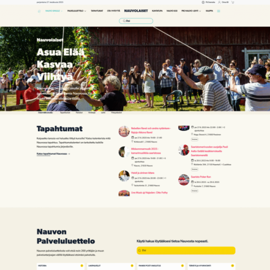 Nauvolaiset.fi infoportaali jonka on tehnyt uudly.com