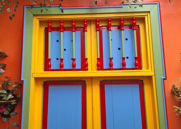 A beautiful colombian colonial style window