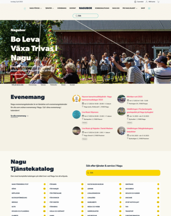Nagubor.fi informationsportalen om Nagu.
