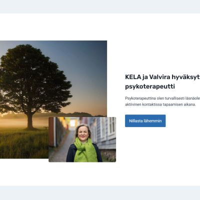 Screenshot nillaahlstrom.fi minusta osio