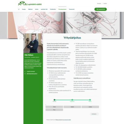 Screenshot of lapinlahtisaatio.fi yrityslahjoitukset