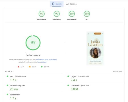 janitalavonen.fi pagespeed mobile