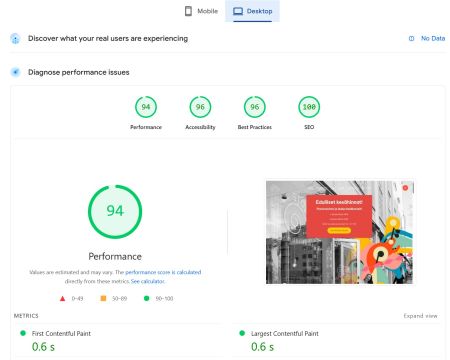studiokasi.fi pagespeed 95 laptop
