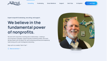 Altrui.org-consultancy and fundraising website
