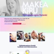Vyöhyketerapia Makea Kipu kotisivu ajanvarauskalenterilla. Toteutus uudly.com