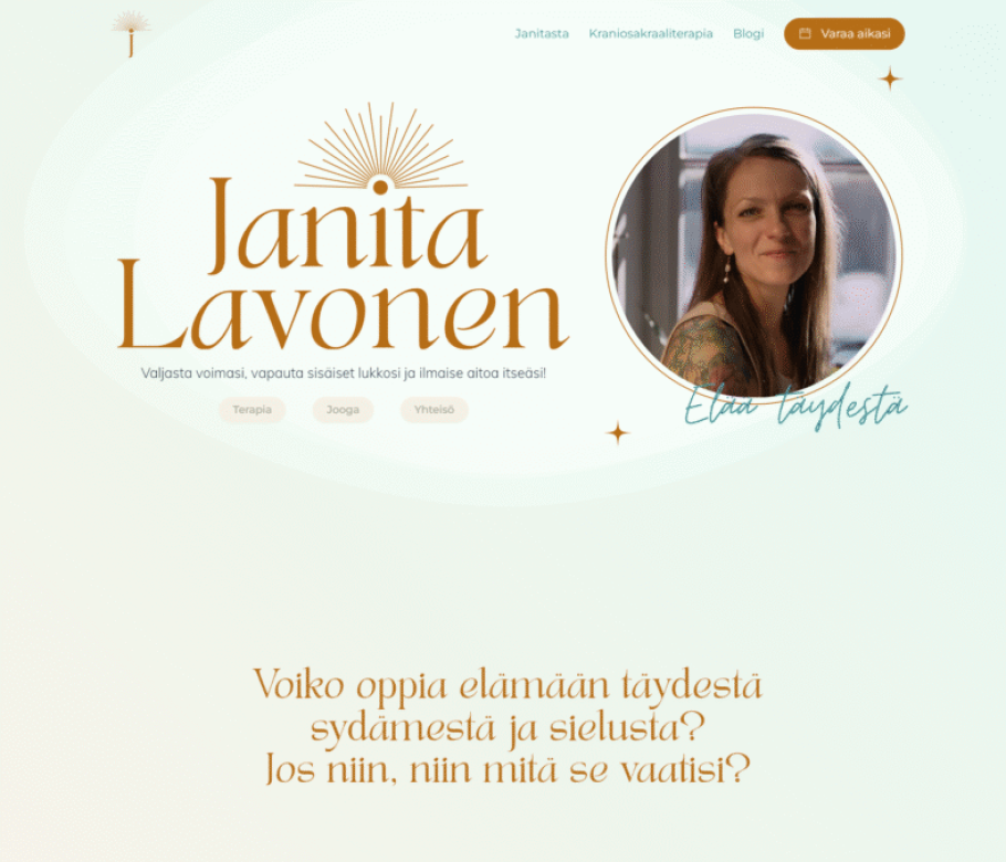 Kraniosakraaliterapeutti Janita Lavonen