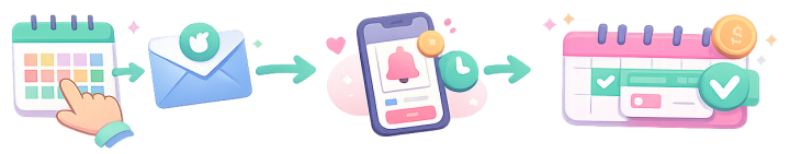 varauskalenterin varausaskeleet