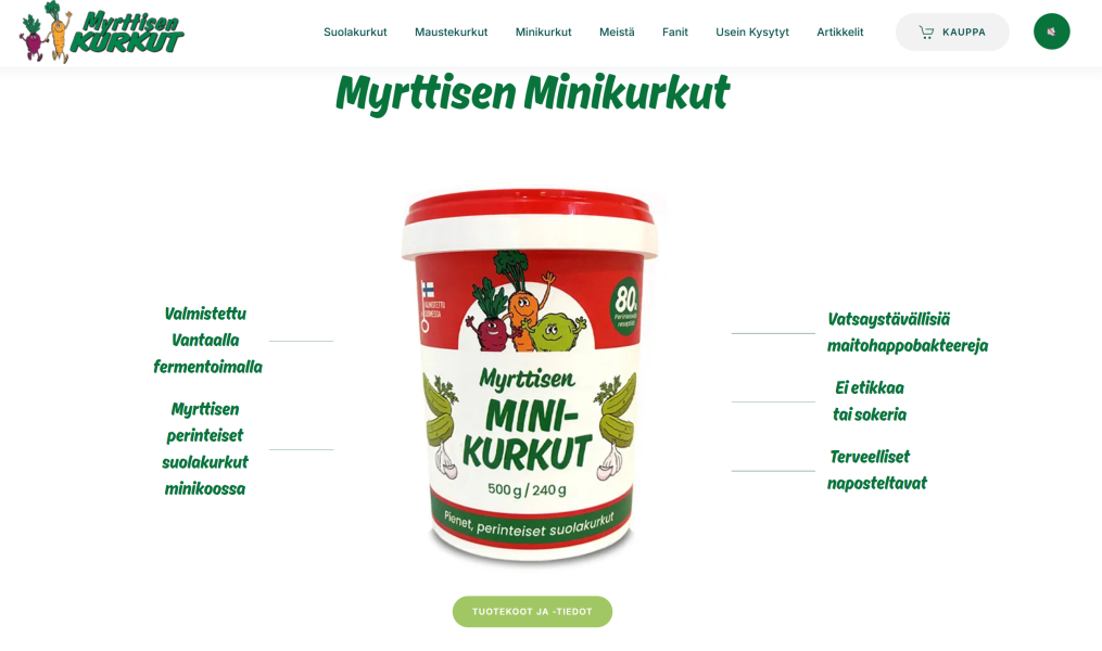 Screenshot of myrttinen kurkut