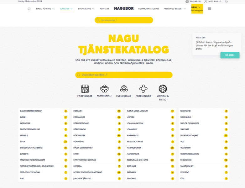 Nagu tjänstekatalog