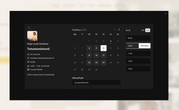 studiokasi varauskalenteri tehnyt uudly