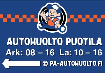 Pa autohuolto banneri