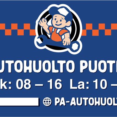 Pa autohuolto banneri