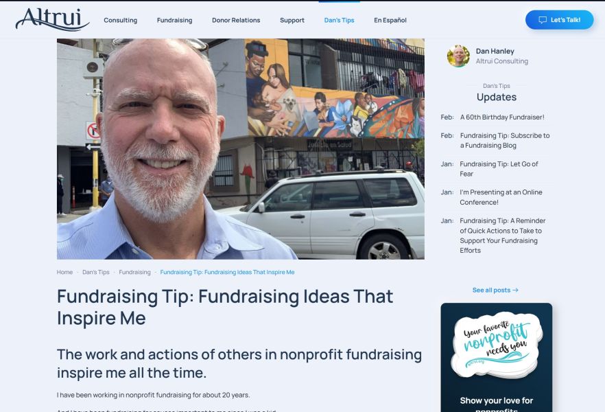 screenshot altrui.org blog