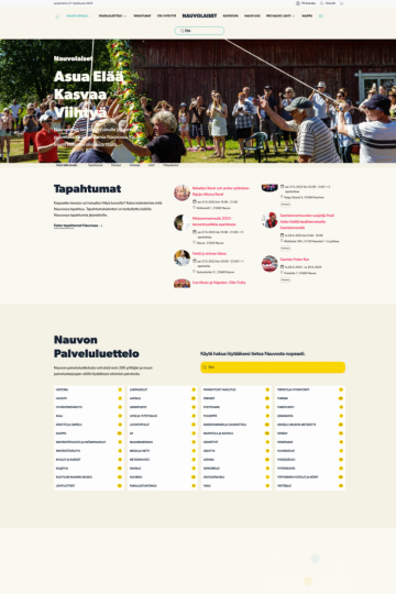 Nauvolaiset.fi infoportaali jonka on tehnyt uudly.com