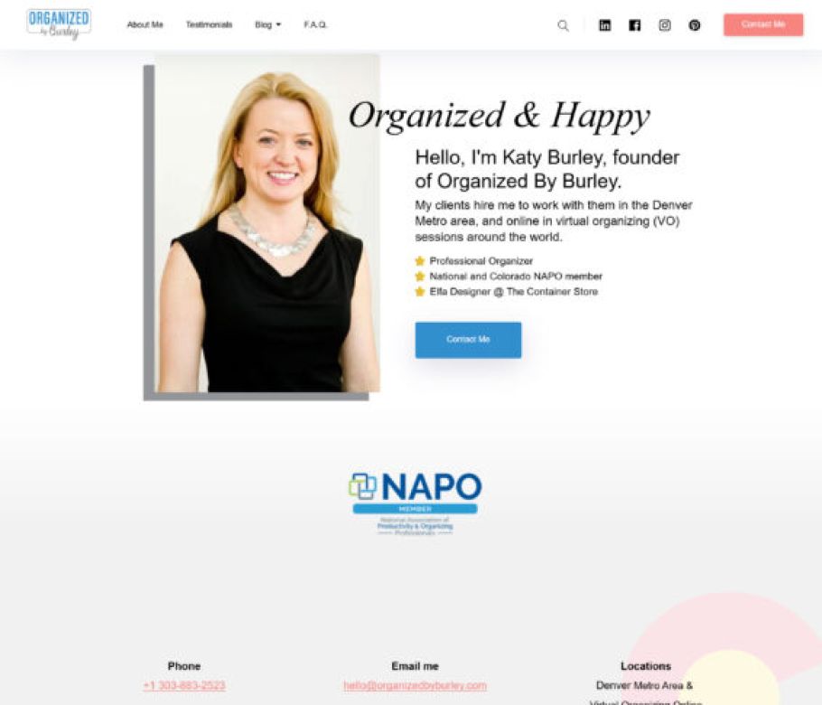 Professional Organizer — Organized by Burley